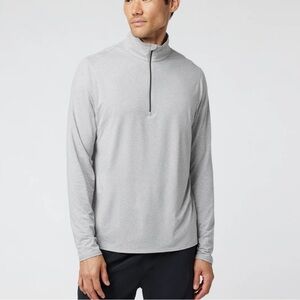 VUORI Ease Performance Half-Zip 2.0 Pullover Top Mens XL Heather Gray Turtle Bay